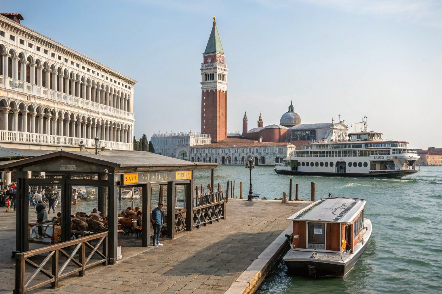 Wassertaxi Venedig Hafen zum Markusplatz